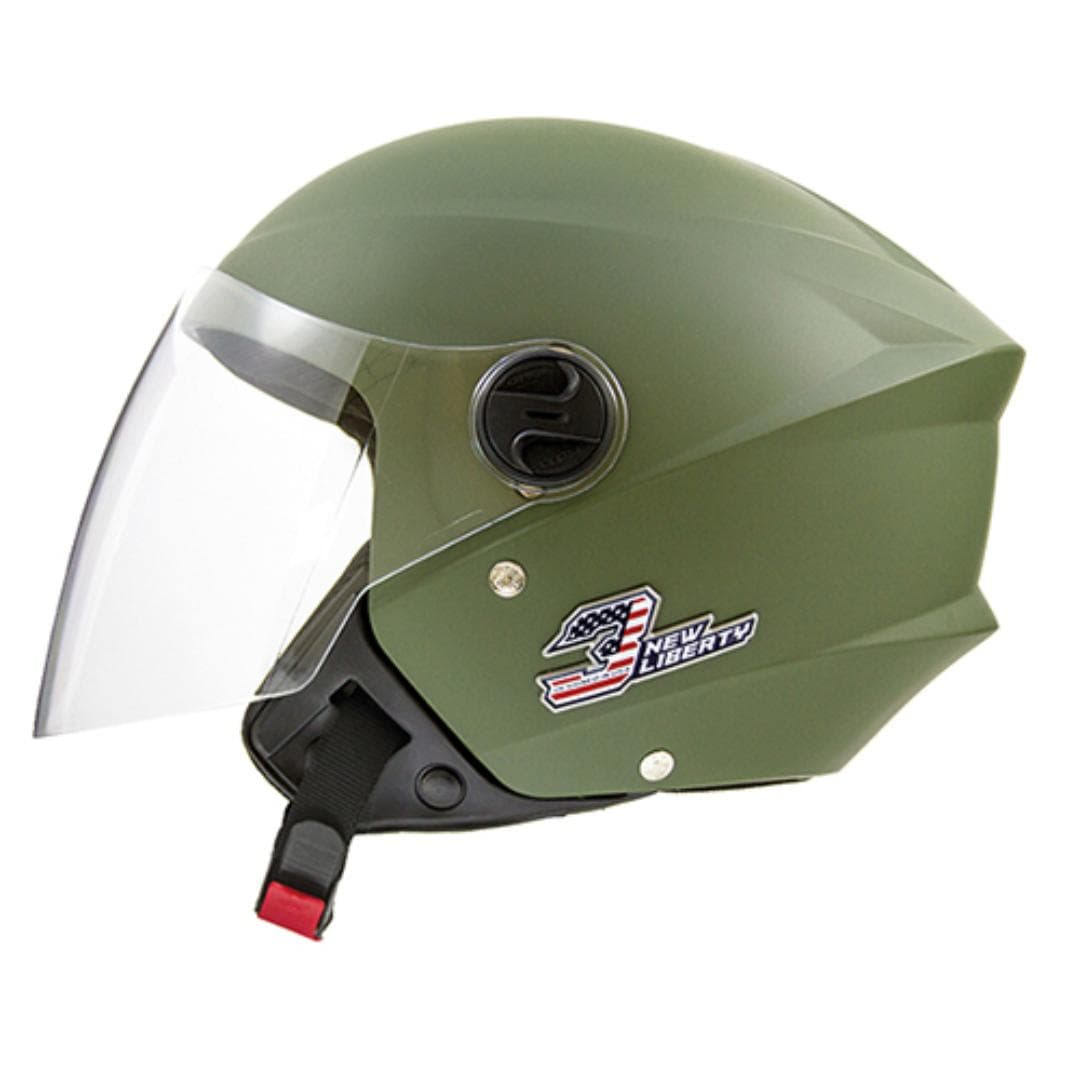 CAPACETE NEW LIBERTY THREE ELITE VERDE FOSCO Nº 60