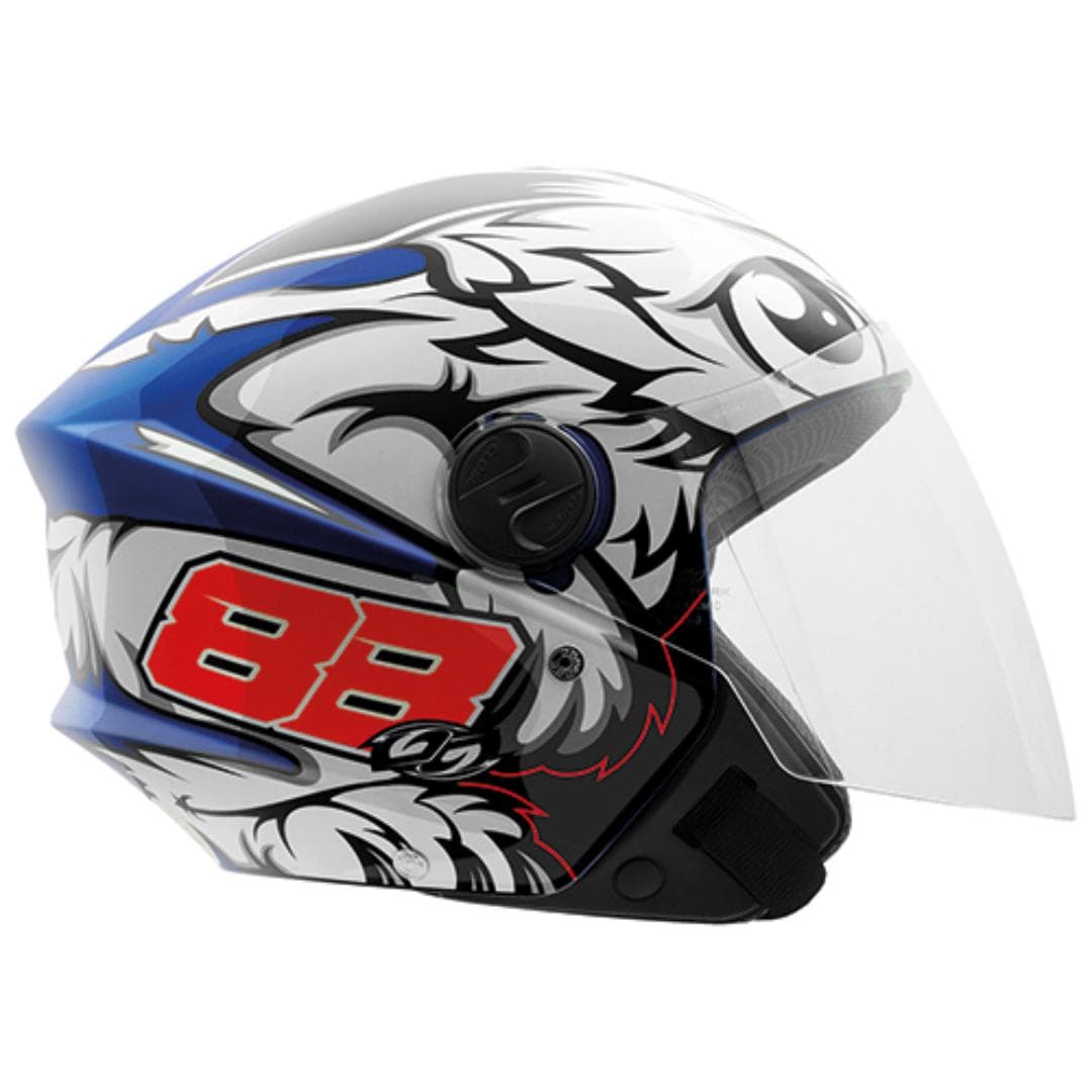CAPACETE NEW LIBERTY THREE GP 88 AZUL BRILHANTE N°60