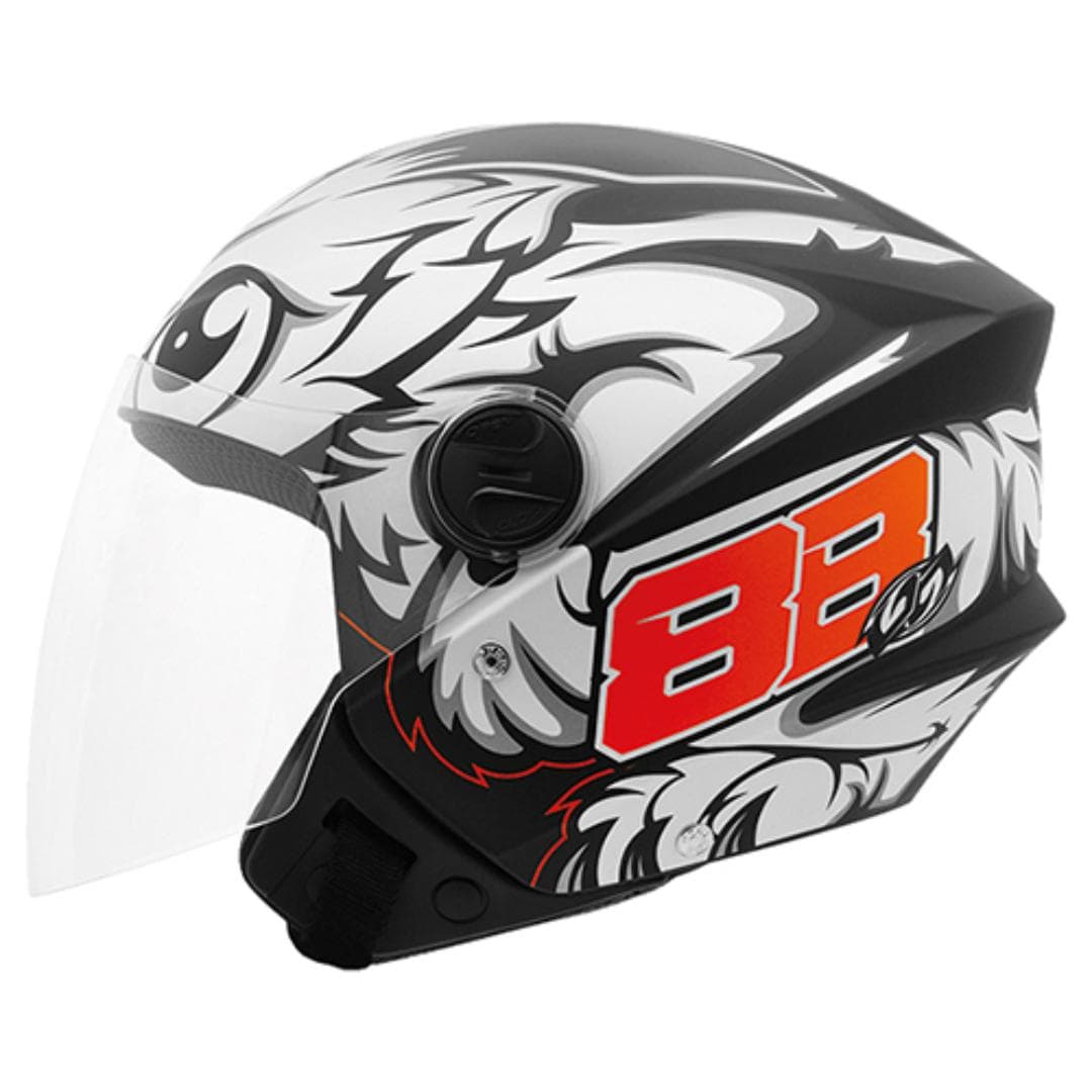 CAPACETE NEW LIBERTY THREE GP 88 PRETO FOSCO N°60