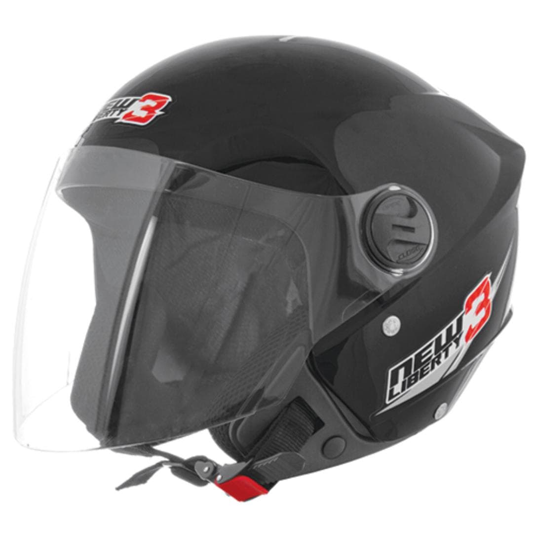 CAPACETE NEW LIBERTY THREE PRETO FOSCO TAM. 56