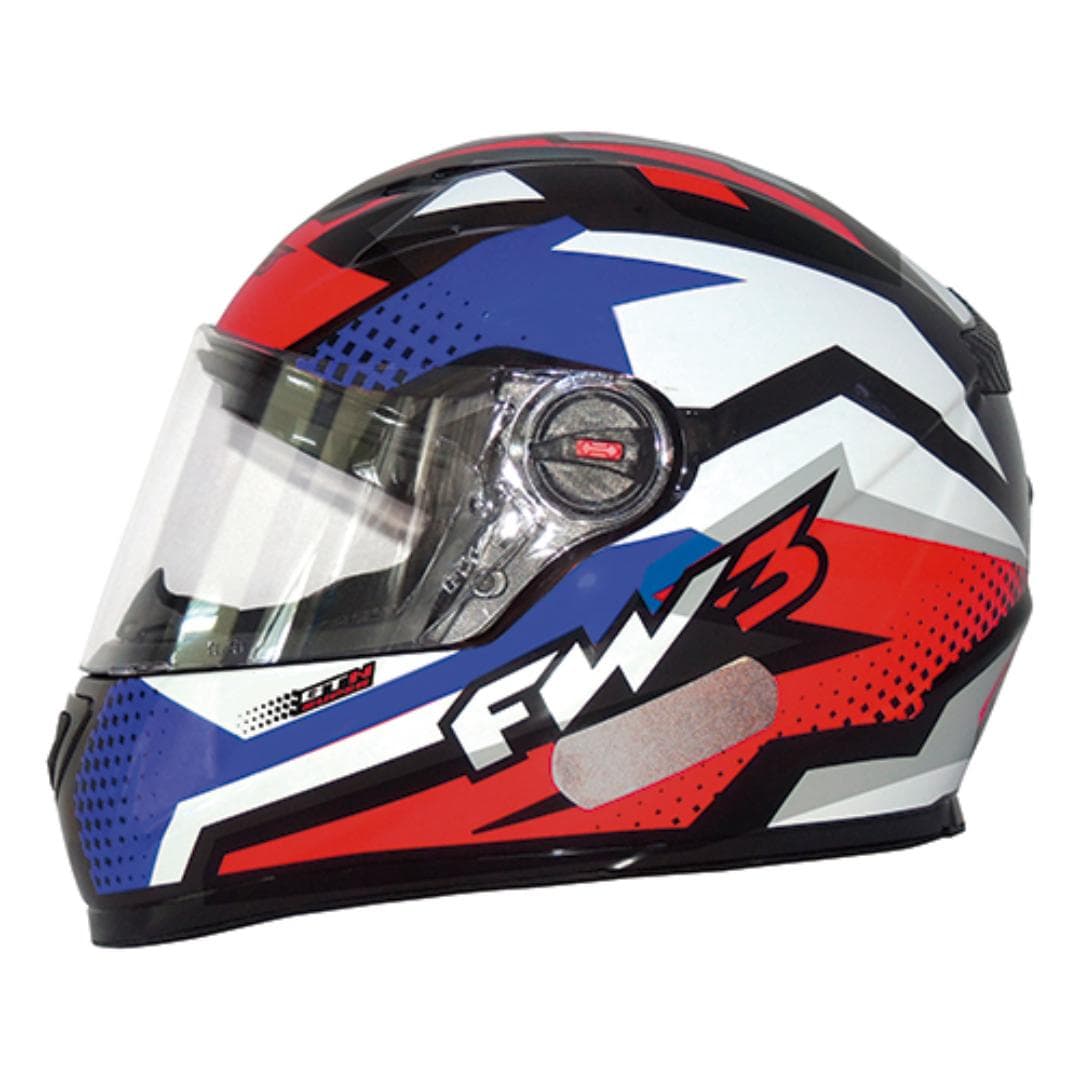 CAPACETE FW3 GTN SUPER PRETO/BRANCO/VERMELHO Nº 60