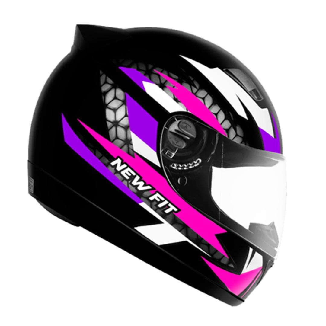 CAPACETE EBF NEW FIT CONTROL PRETO/ROSA Nº 56