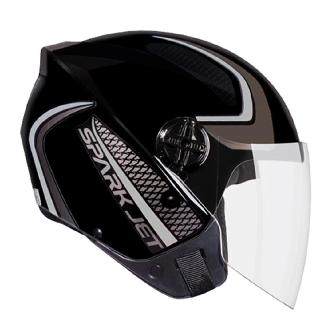 CAPACETE EBF SPARK JET SPEED PRETO/PRATA Nº 60