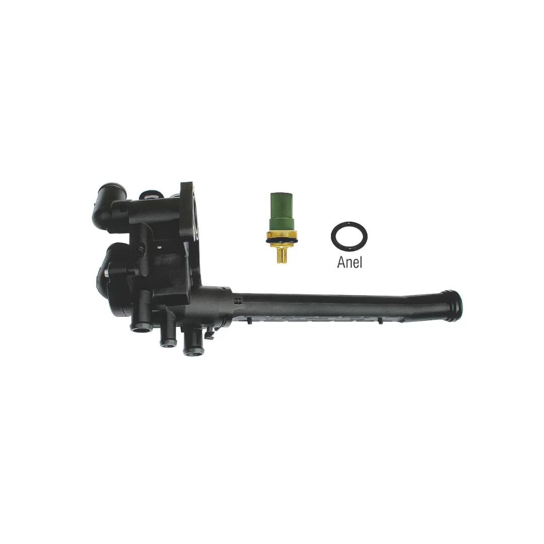 Kit cavalete / carcaca da valvula termostatica Volkswagen fox 1.0 8v/1.6 16v/1.6 8v 2003-2019 spacefox 1.6 16v/1.6 8v 2006-2019