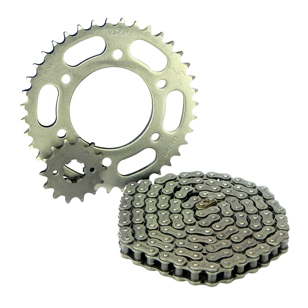Kit Relacao Aco 1045 Nakata YAMAHA YBR 125i FACTOR ED FLEX UBS 2018-2026 / YAMAHA YBR 150 FACTOR ED FLEX UBS 2017-2026 / YAMAHA YBR 150 FACTOR E FLEX 2015-2018